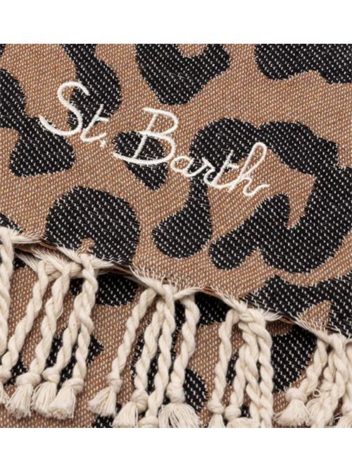 jacquard beach towel with fringe MC2 SAINT BARTH | FOUTAS JN-02060H1100 EMB LEOPARD